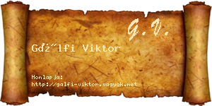 Gálfi Viktor névjegykártya