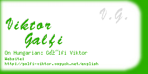 viktor galfi business card